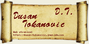 Dušan Tokanović vizit kartica